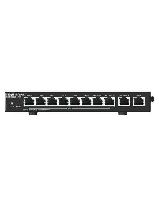 Reyee Router PoE Controlador Cloud - 9 Puertos GE LAN + 1 Puerto GE WA