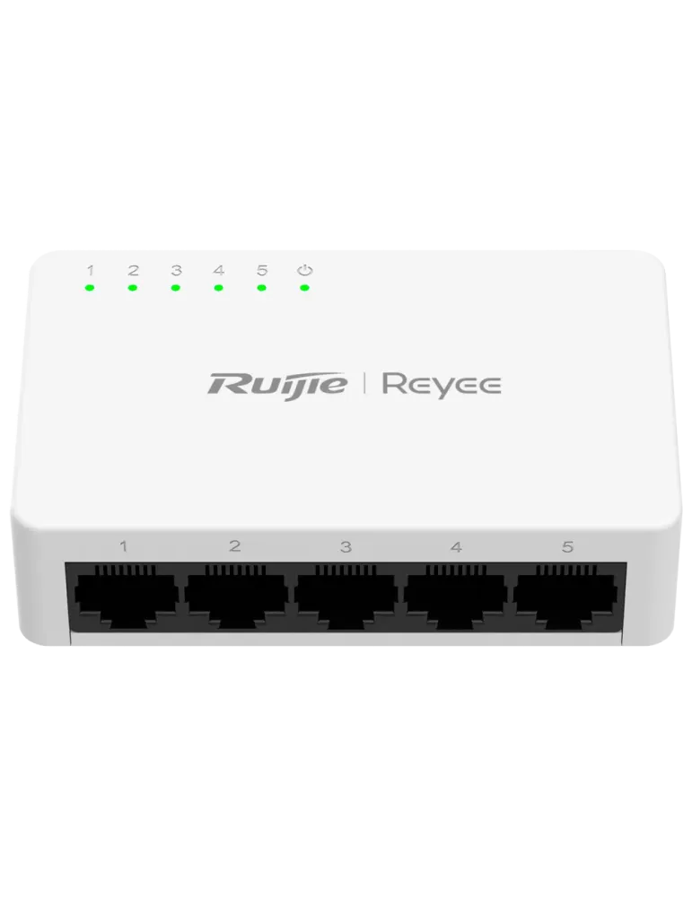 Reyee Switch Sobremesa - Carcasa Plástico - 5 puertos RJ45 - Velocidad