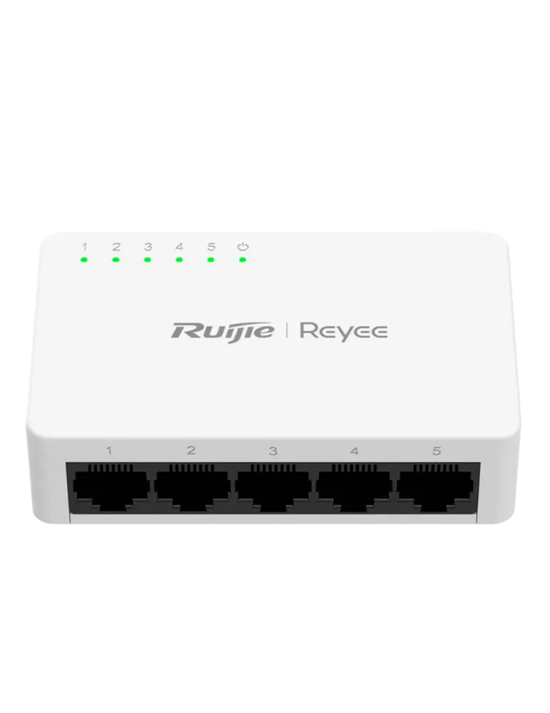Reyee Switch Sobremesa - Carcasa Plástico - 5 puertos RJ45 - Velocidad