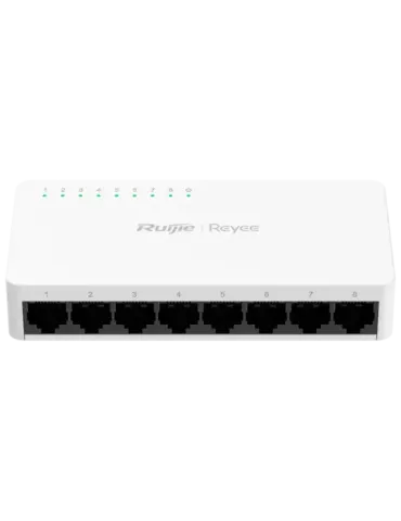 Reyee Switch Sobremesa - Carcasa Plástico - 8 puertos RJ45 - Velocidad
