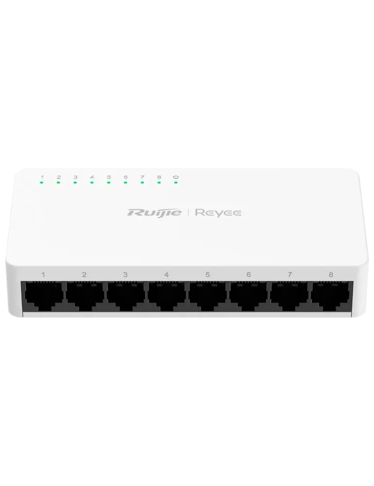 Reyee Switch Sobremesa - Carcasa Plástico - 8 puertos RJ45 - Velocidad