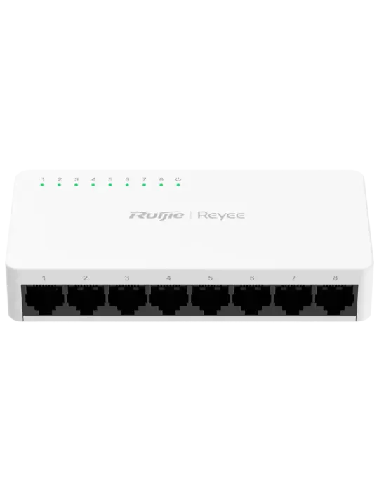 Reyee Switch Sobremesa - Carcasa Plástico - 8 puertos RJ45 - Velocidad