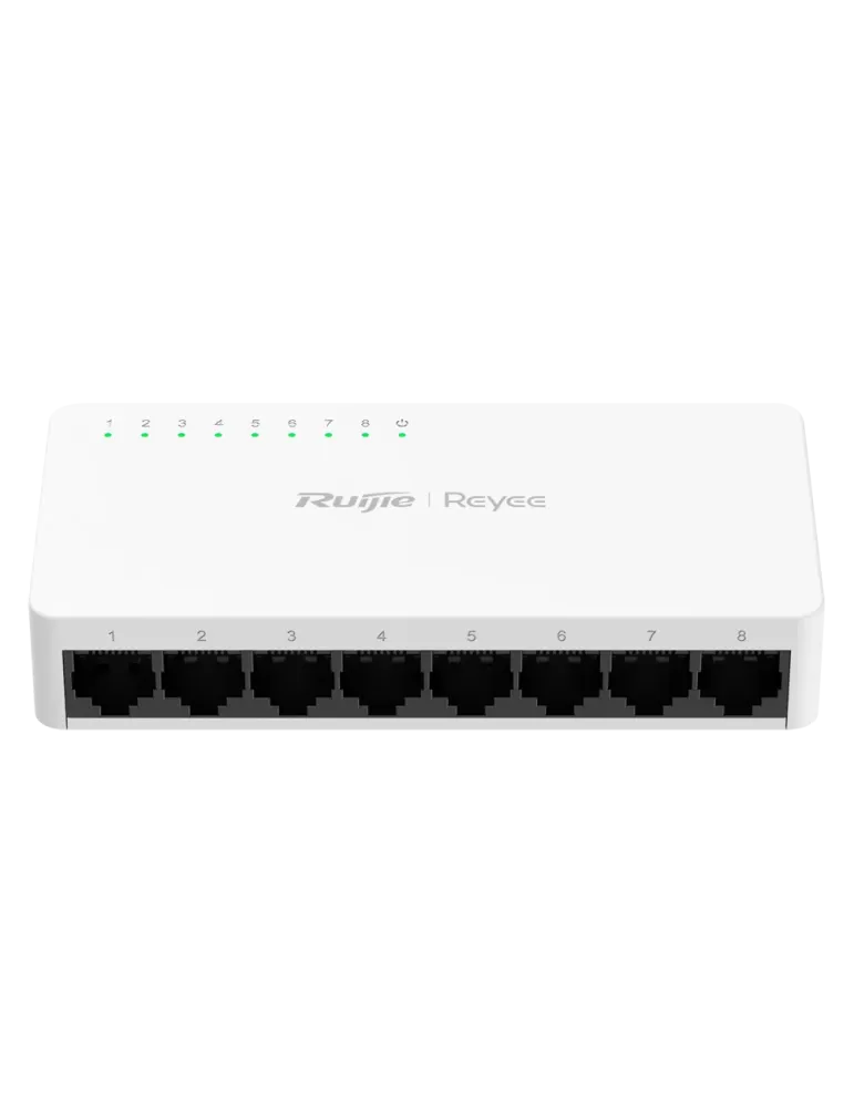 Reyee Switch Sobremesa - Carcasa Plástico - 8 puertos RJ45 - Velocidad