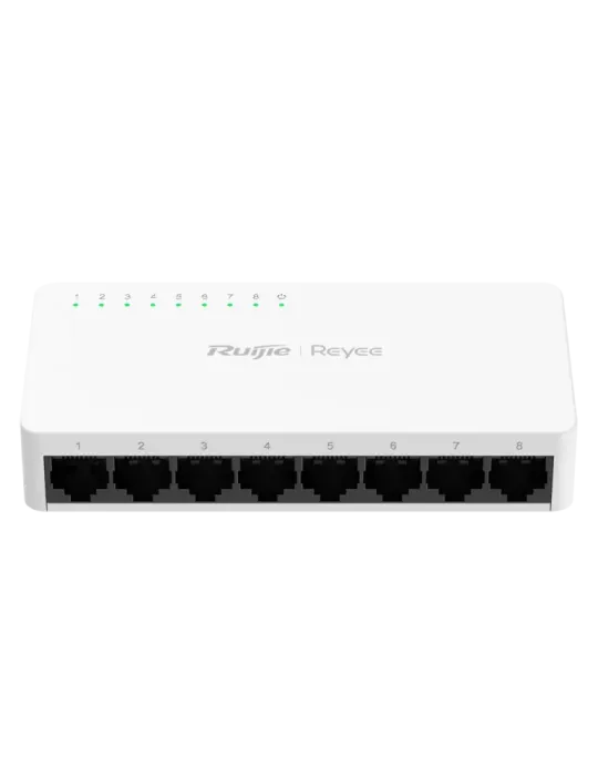 Reyee Switch Sobremesa - Carcasa Plástico - 8 puertos RJ45 - Velocidad