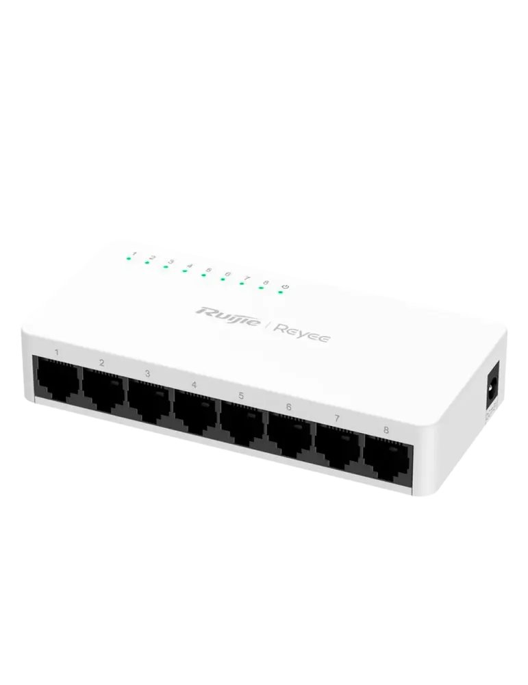 Reyee Switch Sobremesa - Carcasa Plástico - 8 puertos RJ45 - Velocidad