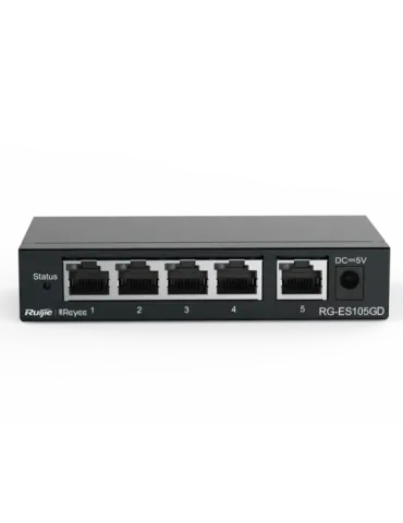 Reyee Switch Sobremesa - Carcasa Metal - 5 puertos RJ45 - Velocidad 10