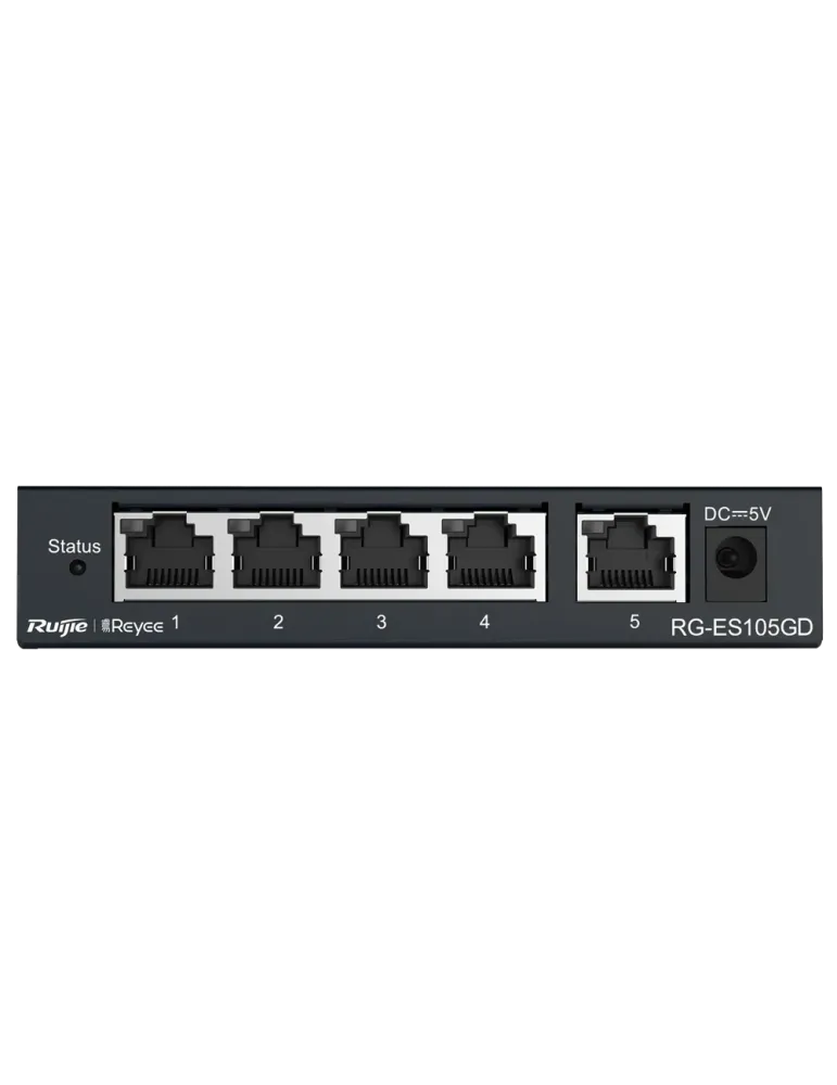 Reyee Switch Sobremesa - Carcasa Metal - 5 puertos RJ45 - Velocidad 10