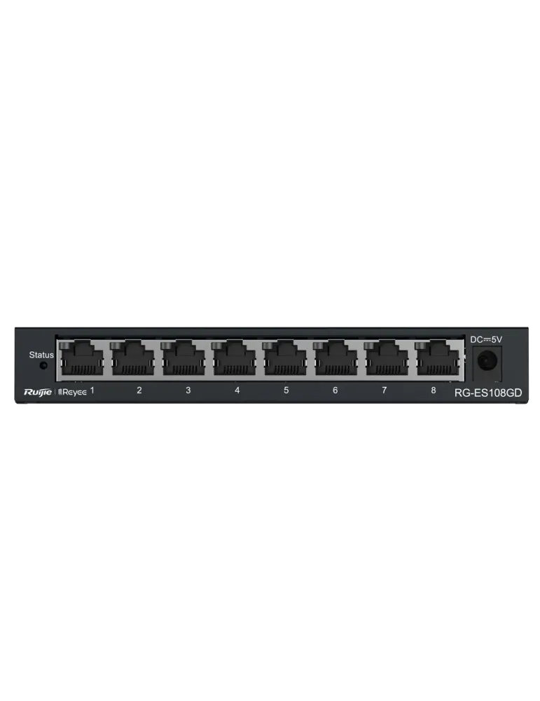 Reyee Switch Sobremesa - Carcasa Metal - 8 puertos RJ45 - Velocidad 10