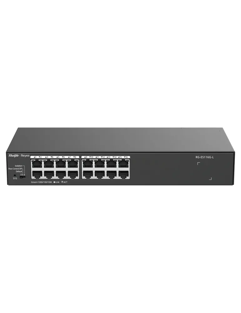 Reyee Switch Sobremesa - Carcasa Metal - Enrackable - 16 puertos RJ45