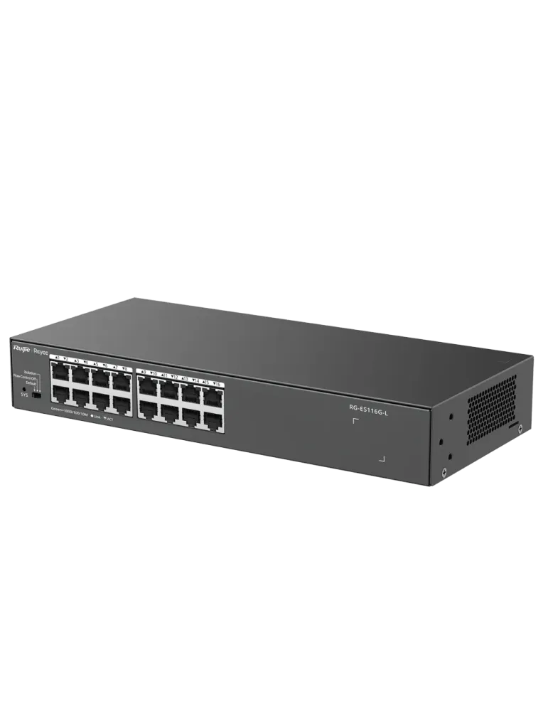 Reyee Switch Sobremesa - Carcasa Metal - Enrackable - 16 puertos RJ45