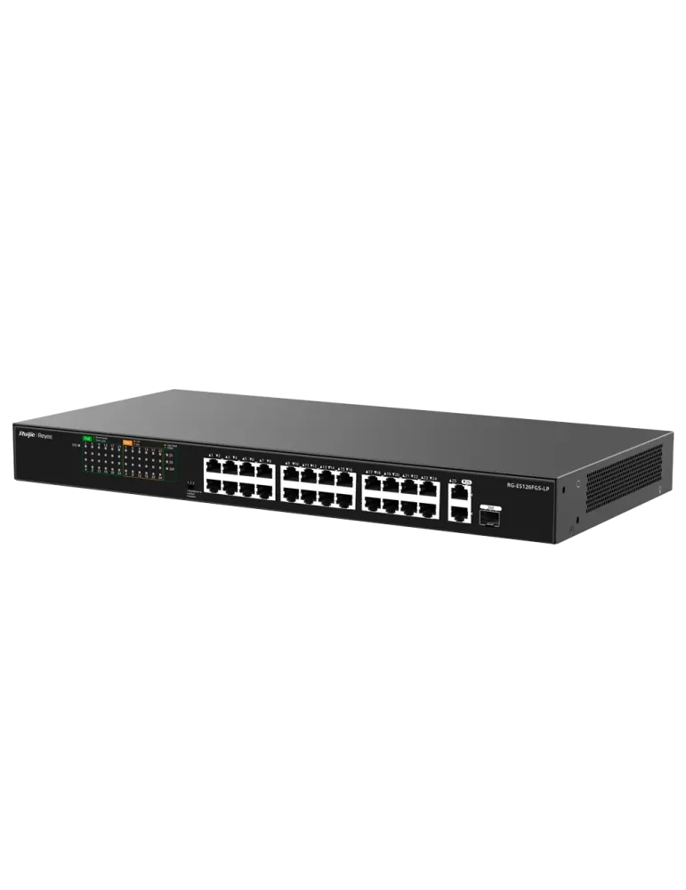 Reyee Switch PoE Enracable - 24 Puertos RJ45 + 1 Uplink RJ45 + 1 SFP C