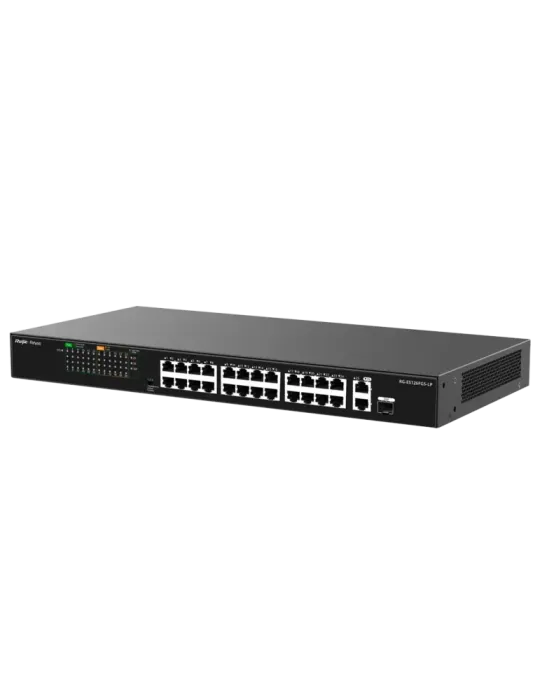 Reyee Switch PoE Enracable - 24 Puertos RJ45 + 1 Uplink RJ45 + 1 SFP C