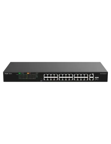 Reyee Switch PoE Sobremesa - 24 Puertos RJ45 + 1 Uplink RJ45 + 1 SFP C