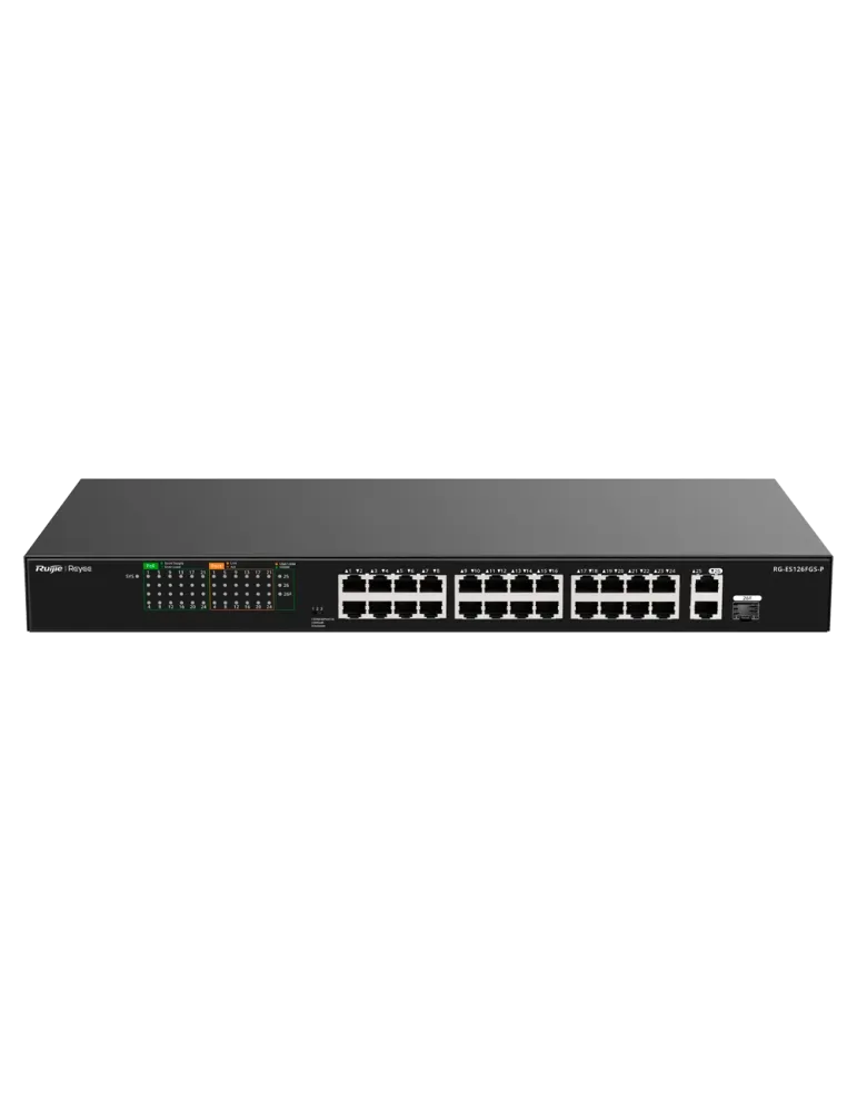 Reyee Switch PoE Sobremesa - 24 Puertos RJ45 + 1 Uplink RJ45 + 1 SFP C