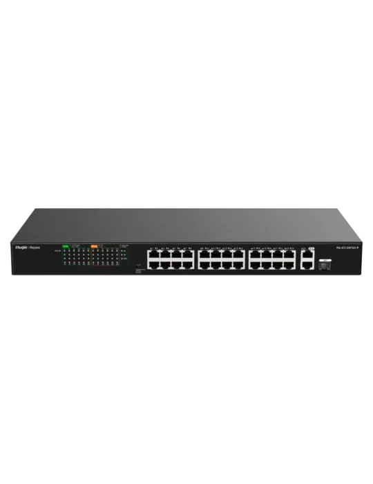 Reyee Switch PoE Sobremesa - 24 Puertos RJ45 + 1 Uplink RJ45 + 1 SFP C