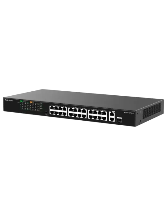 Reyee Switch PoE Sobremesa - 24 Puertos RJ45 + 1 Uplink RJ45 + 1 SFP C