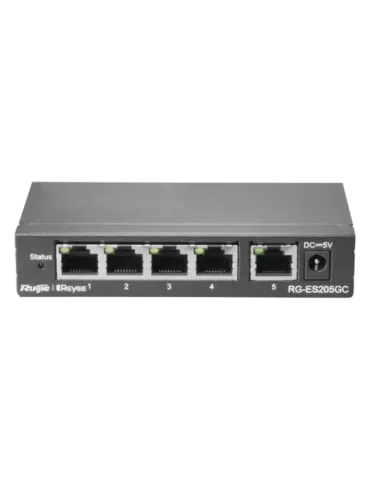 Reyee Switch Cloud - 5 puertos RJ45 Gigabit - Velocidad de puertos 10/