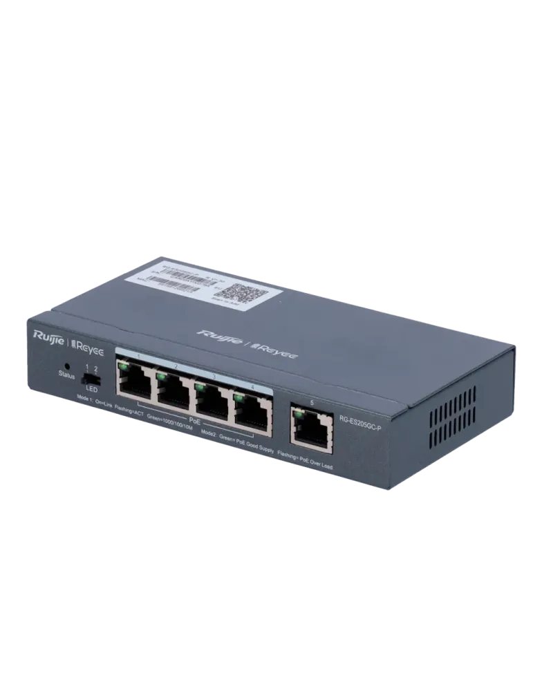 Reyee Switch PoE Cloud Gestionable - 4 puertos PoE 802.3af/at + 1 Upli