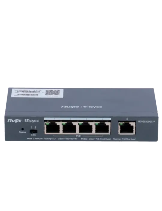 Reyee Switch PoE Cloud Gestionable - 4 puertos PoE 802.3af/at + 1 Upli