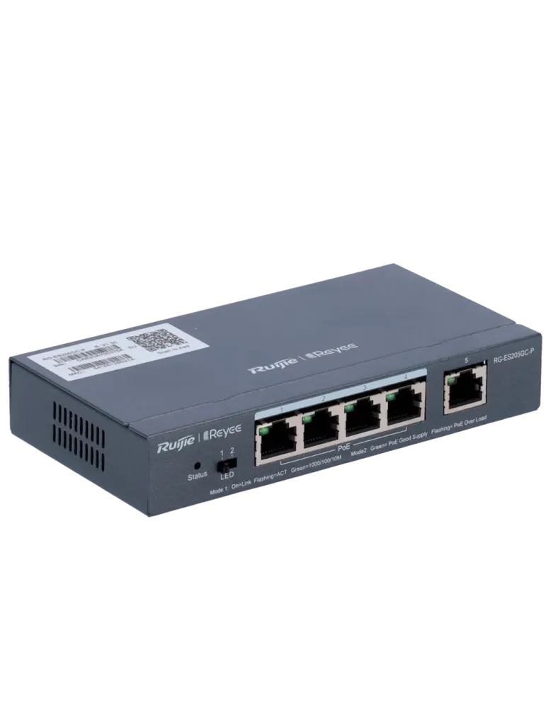 Reyee Switch PoE Cloud Gestionable - 4 puertos PoE 802.3af/at + 1 Upli