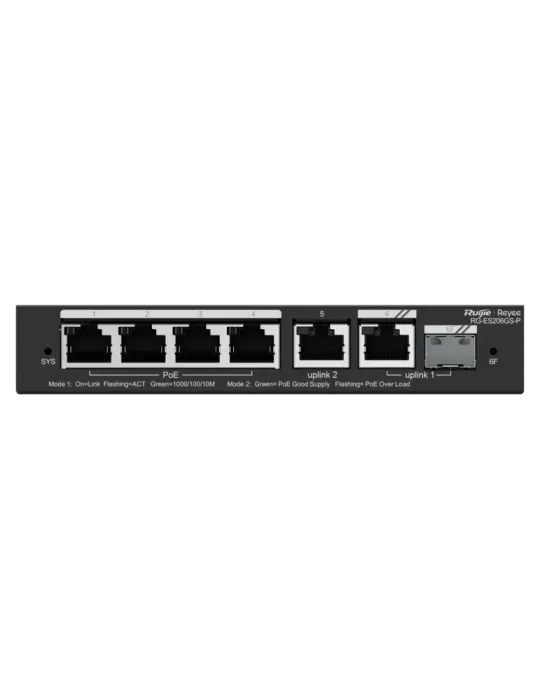 Reyee Switch PoE Cloud - 4 Puertos PoE + 2 Puertos Rj45 + 1 SFP Combo