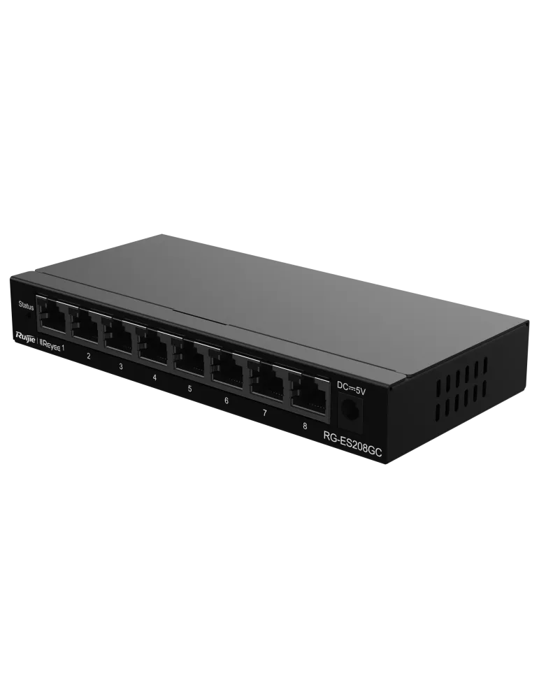 Reyee Switch Cloud - 8 puertos RJ45 Gigabit - Velocidad de puertos 10/