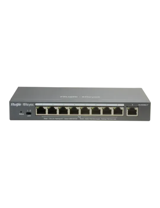 Reyee Switch PoE Cloud Gestionable - 8 puertos PoE 802.3af/at + 1 Upli