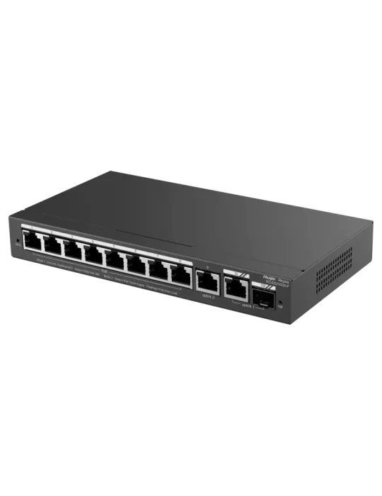 Reyee Switch PoE Cloud Gestionable - 8 puertos PoE + 2 Uplink RJ45 + 1