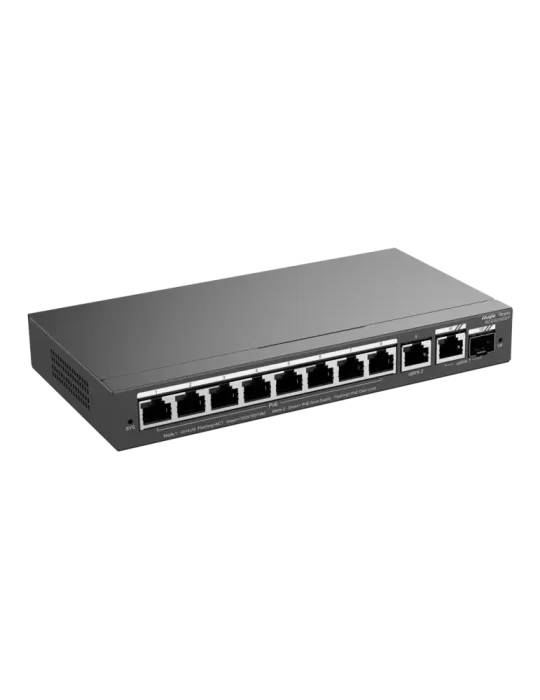 Reyee Switch PoE Cloud Gestionable - 8 puertos PoE + 2 Uplink RJ45 + 1