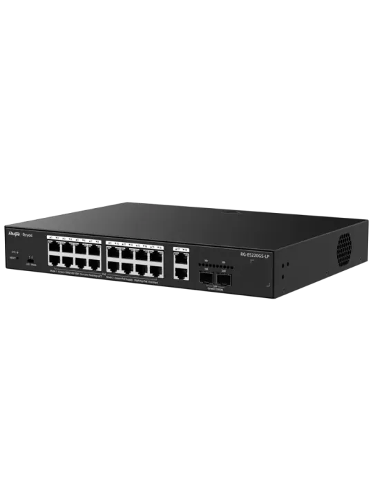 Reyee Switch PoE Cloud Gestionable - 16 PoE 802.3af/at + 2 SFP + 2 upl