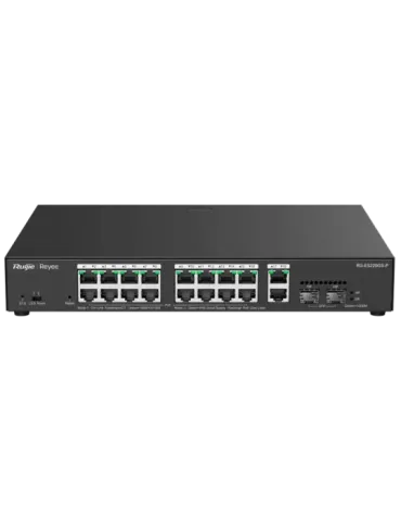 Reyee Switch PoE Cloud Gestionable - 16 PoE 802.3af/at + 2 SFP + 2 upl
