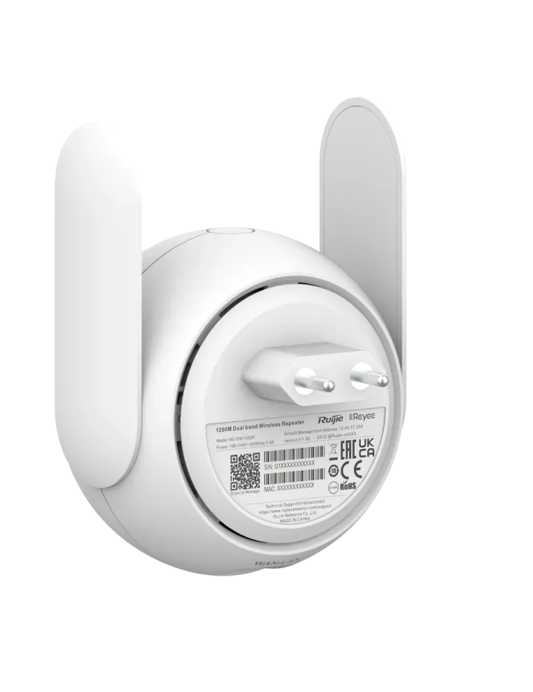Reyee Wi-Fi Extender Mesh - 1 Puerto RJ45 10/100Mbps - Wi-Fi 5 2x2 y d