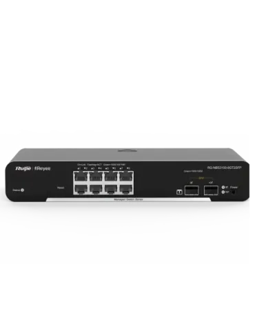 Reyee Switch Cloud Capa 2 - 8 puertos Gigabit+ 2 SFP Gigabit - Velocid