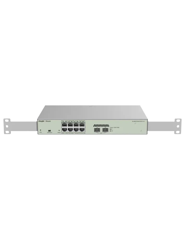 Reyee Switch PoE Cloud Capa 2 - 8 puertos PoE+ Gigabit+ 2 SFP Gigabit