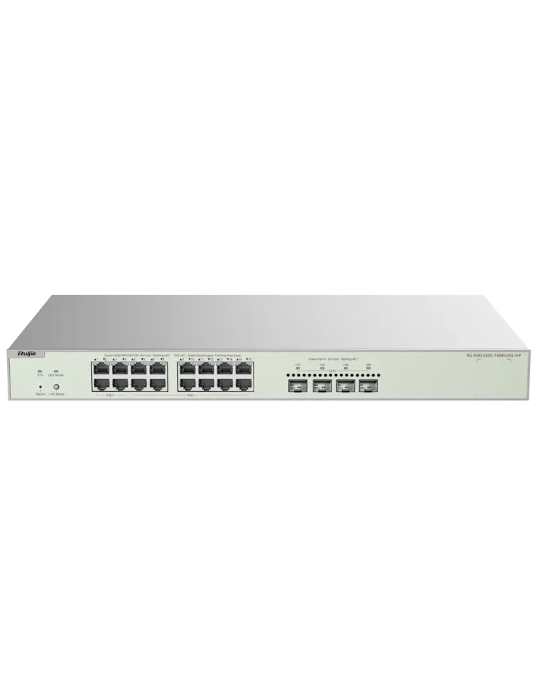 Reyee Switch PoE Cloud Capa 2 - 16 puertos PoE MultiGigabit+ 4 10Gbps