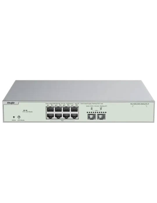 Reyee Switch PoE Cloud Capa 2 - 8 puertos PoE MultiGigabit+ 2 10Gbps S