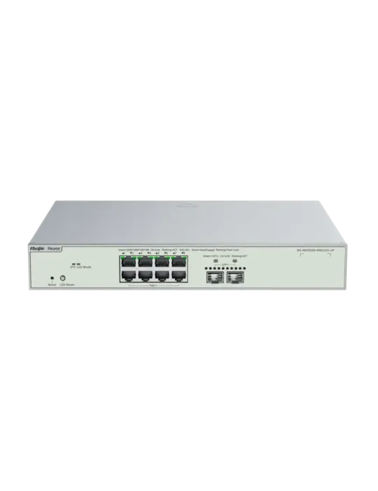Reyee Switch Cloud Gestionable L3 - 8 puertos Hi-PoE RJ45 + 2 puertos