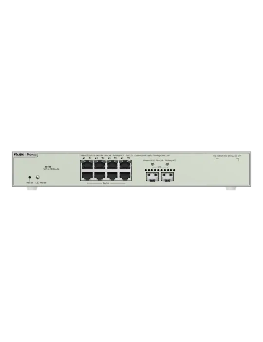 Reyee Switch Cloud Gestionable L3 - 8 puertos Hi-PoE RJ45 + 2 puertos
