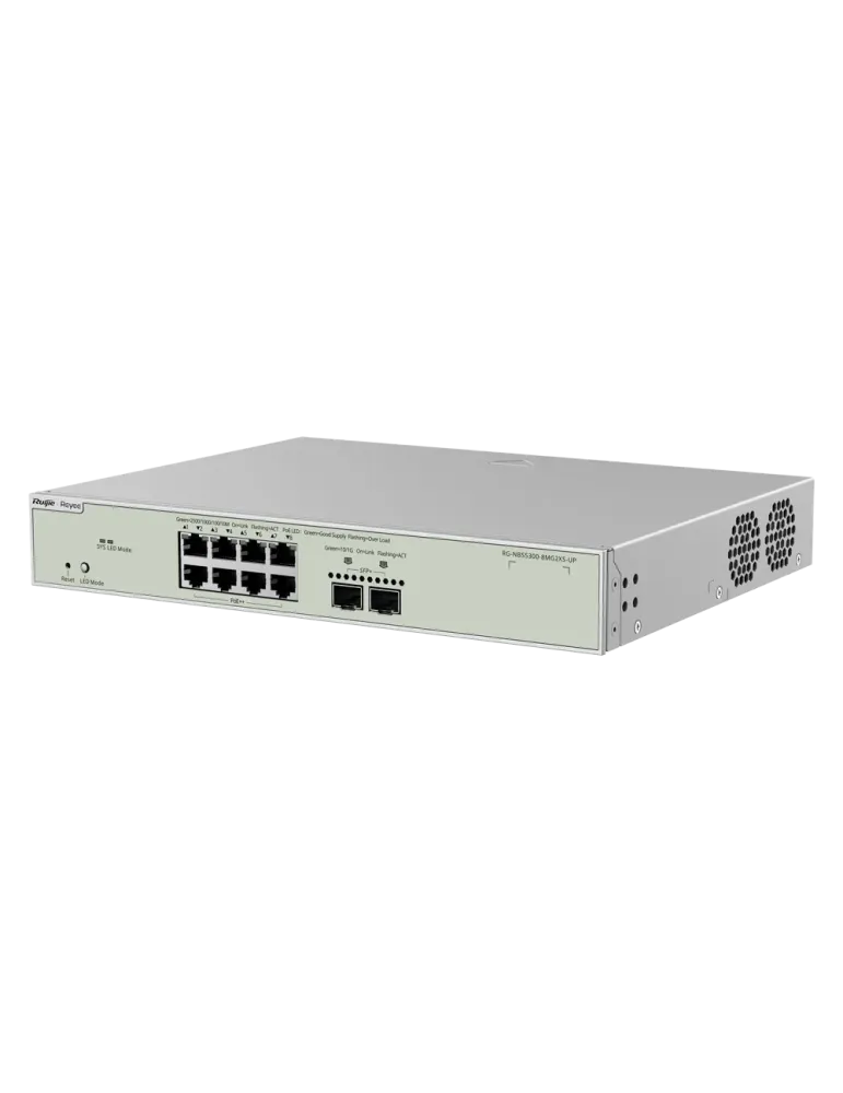 Reyee Switch Cloud Gestionable L3 - 8 puertos Hi-PoE RJ45 + 2 puertos