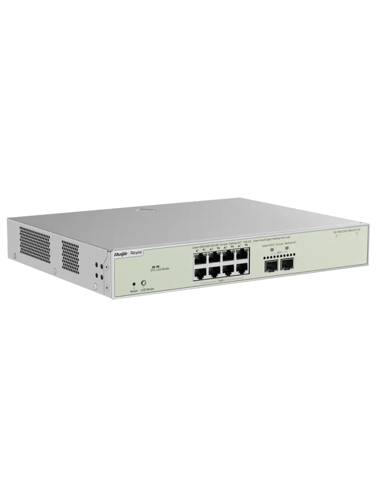 Reyee Switch Cloud Gestionable L3 - 8 puertos Hi-PoE RJ45 + 2 puertos