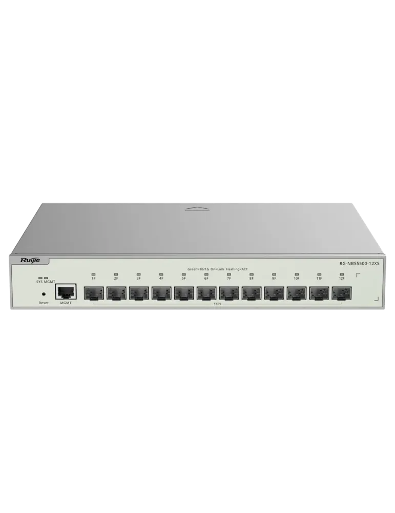 Reyee Switch Cloud Capa 3 - 12x SFP+ 10Gbps + 1x Mgmt - VCS/Static Rou