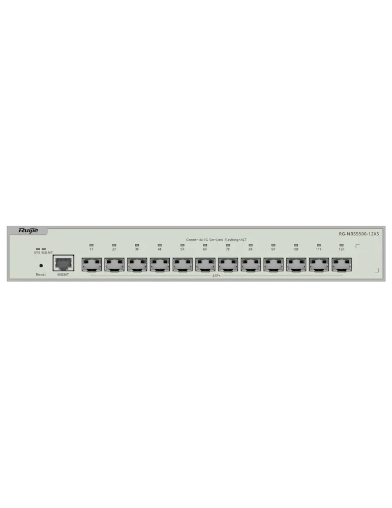 Reyee Switch Cloud Capa 3 - 12x SFP+ 10Gbps + 1x Mgmt - VCS/Static Rou