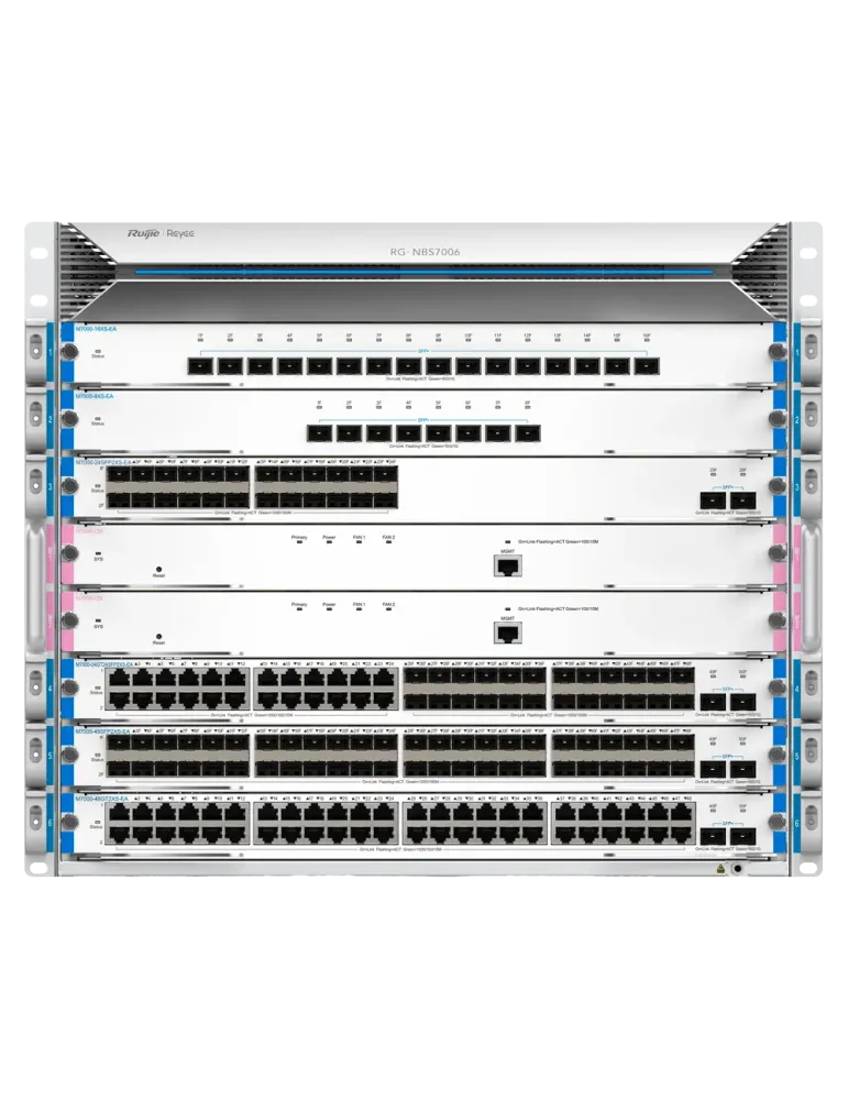 Reyee Switch Modular de Chasis L3 - 6 Slot de Expansión (Tamaño total