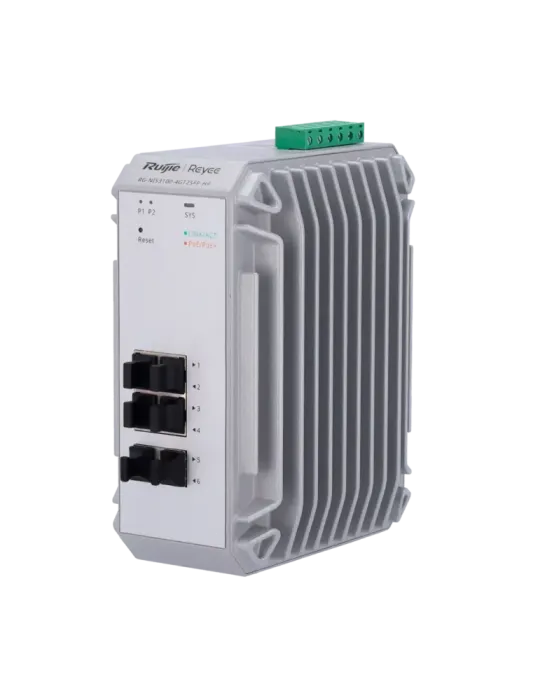Reyee Switch Industrial PoE Cloud Capa 2 - 4 puertos PoE+ Gigabit + 2