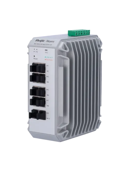 Reyee Switch Industrial PoE Cloud Capa 2 - 8 puertos PoE+ Gigabit + 2