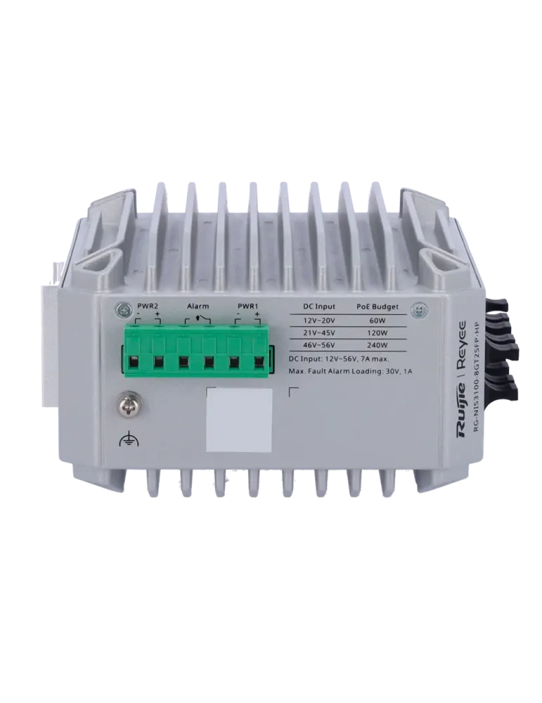 Reyee Switch Industrial PoE Cloud Capa 2 - 8 puertos PoE+ Gigabit + 2