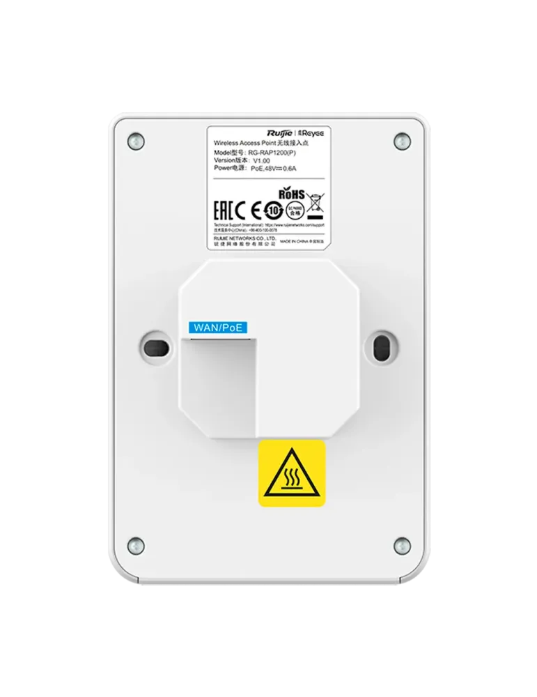 Reyee - AP de Pared Omnidireccional Wi-Fi 5 - Frecuencia 2.4 y 5 GHz -