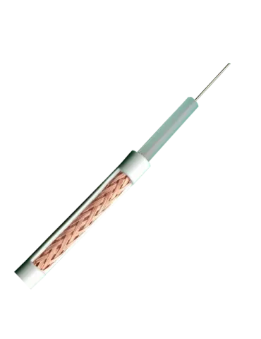 MARCA BLANCA Cable coaxial RG59 - Vídeo - Rollo de 100 metros - Cubier