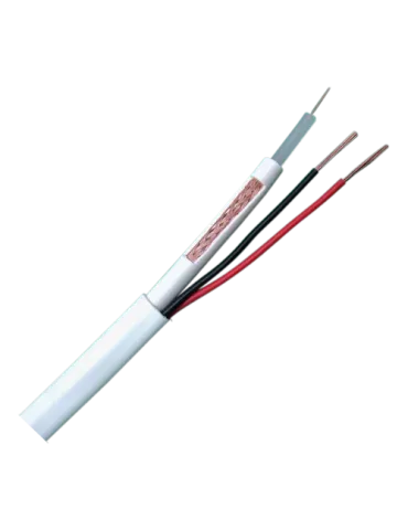 MARCA BLANCA Cable Combinado - RG59 + alimentación - Rollo de 100 metr