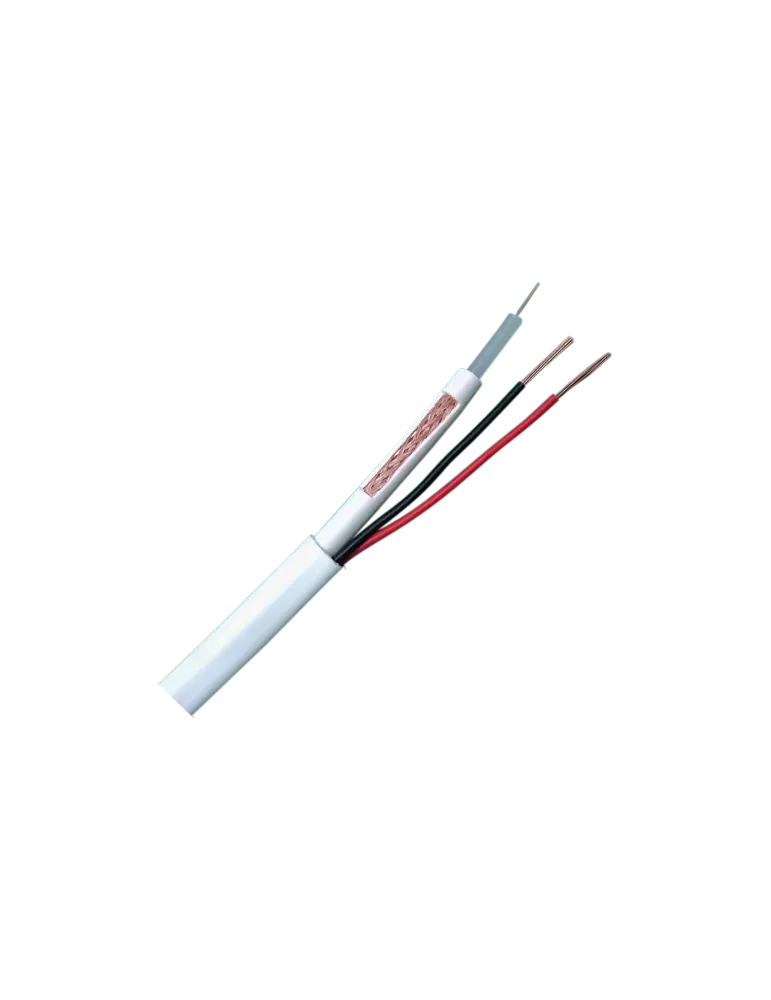 MARCA BLANCA Cable Combinado - RG59 + alimentación - Rollo de 100 metr